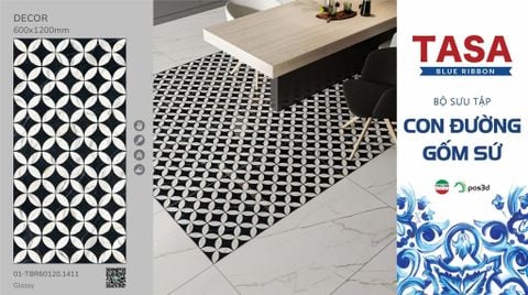 Gạch 60x120 Tasa 01-TBR60120. 1411 BST Con đường gốm sứ