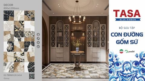 Gạch 60x120 Tasa 01-TBR60120. 1414 BST Con đường gốm sứ