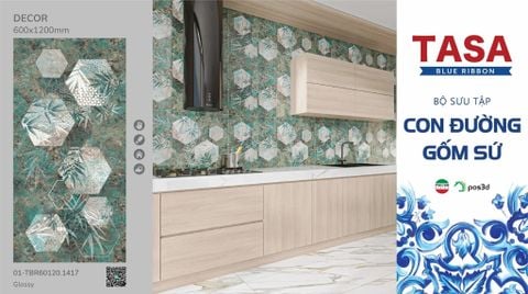 Gạch 60x120 Tasa 01-TBR60120. 1417 BST Con đường gốm sứ