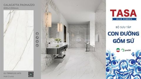 Gạch 60x120 Tasa 01-TBR60120. 1470 BST Con đường gốm sứ