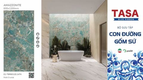 Gạch 60x120 Tasa 01-TBR60120. 1474 BST Con đường gốm sứ