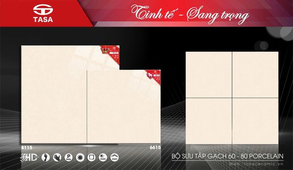 Gạch 60x60 Tasa 6615 bóng kem