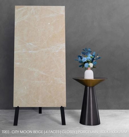 Gạch 80x160 Nhập khẩu Ấn Độ TREE- CITY MOON BEIGE