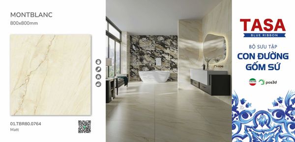Gạch 80x80 Tasa 01.TBR80.0764 BST Con đường gốm sứ