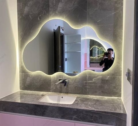 Gương điện hình mây 70x100