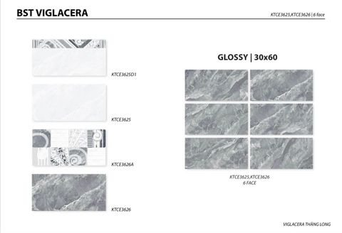 Gạch 30x60 Viglacera KTCE3625 KTCE3625D1 KTCE3626 KTCE3626A