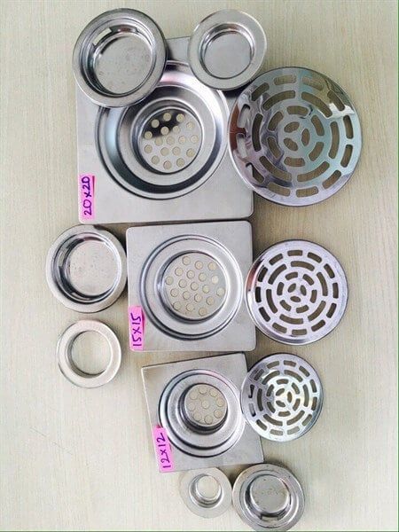Phễu thoát sàn KENDURA 15x15 D60 tròn 3 lớp