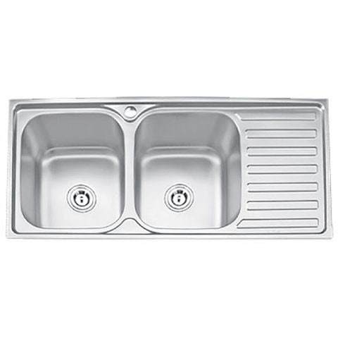 Chậu rửa chén KENDURA dập 2 hộc cánh