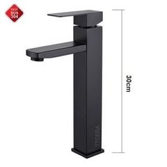 Vòi chậu đặt bàn nóng lạnh KENDURA vuông đen 30cm
