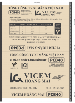 Xi măng Vicem Hoàng Mai PCB40