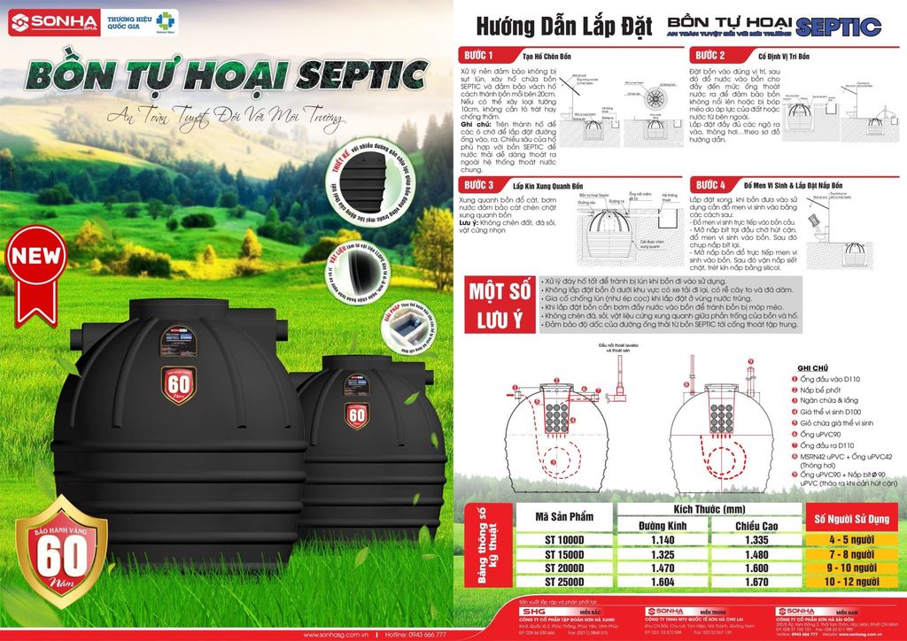 Bồn tự hoại Sơn Hà Septic
