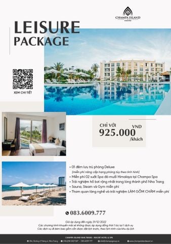  LEISURE PACKAGE - 925.000 VND/KHÁCH 