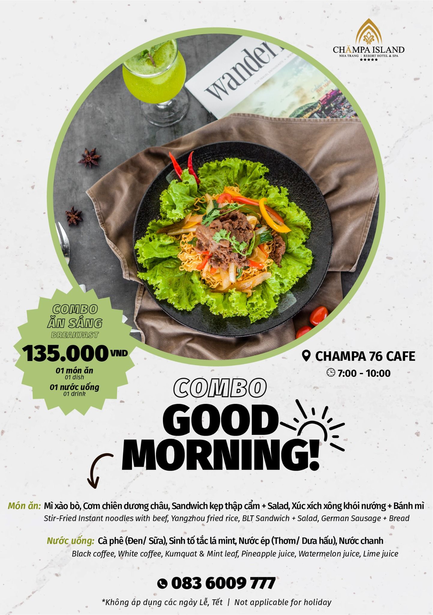 GOOD MORNING - KHỞI ĐỘNG NGÀY MỚI VỚI COMBO ĂN SÁNG CHỈ 79K