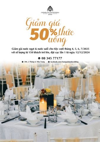 GIẢM 50% GIÁ THỨC UỐNG 