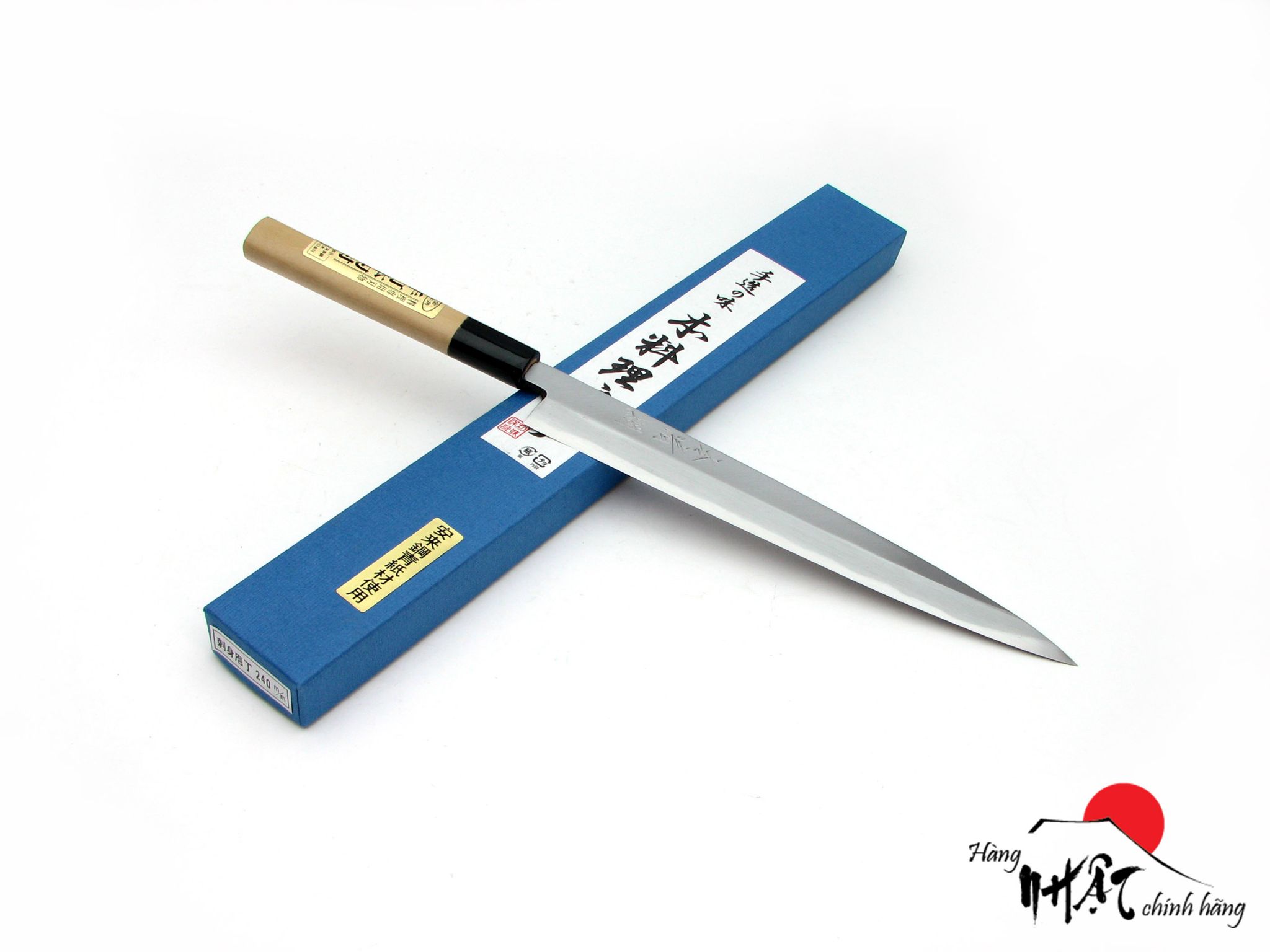 Dao sashimi Hayashi thép Aogami ghép 2 lớp 240mm