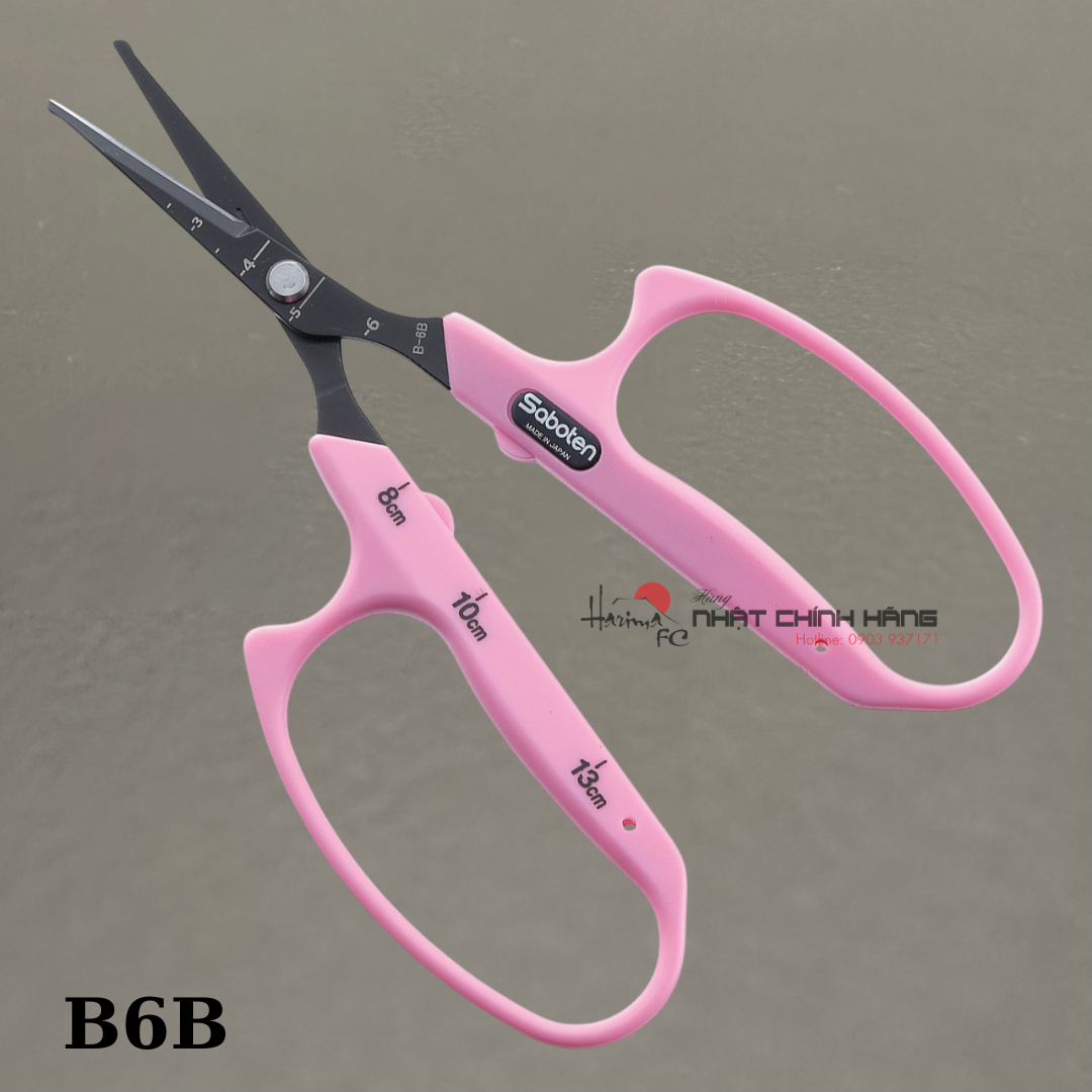 Kéo Tỉa Nho Đầu Tròn Lưỡi Thẳng Cán Lớn Saboten B6B