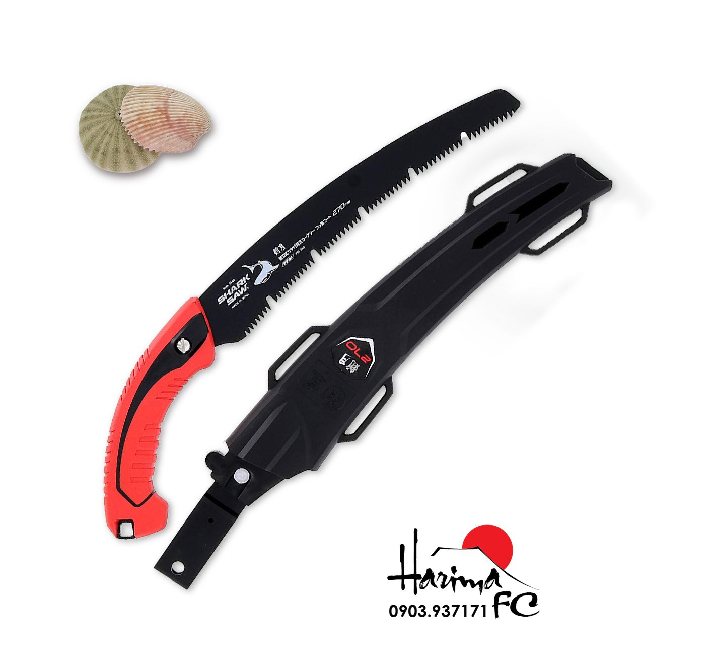 Cưa Cá Mập Lưỡi Cong SC270/SC300-PTFE - Chống Dính Mủ Cây - Takagi Shark Saw Nhập khẩu Nhật Bản