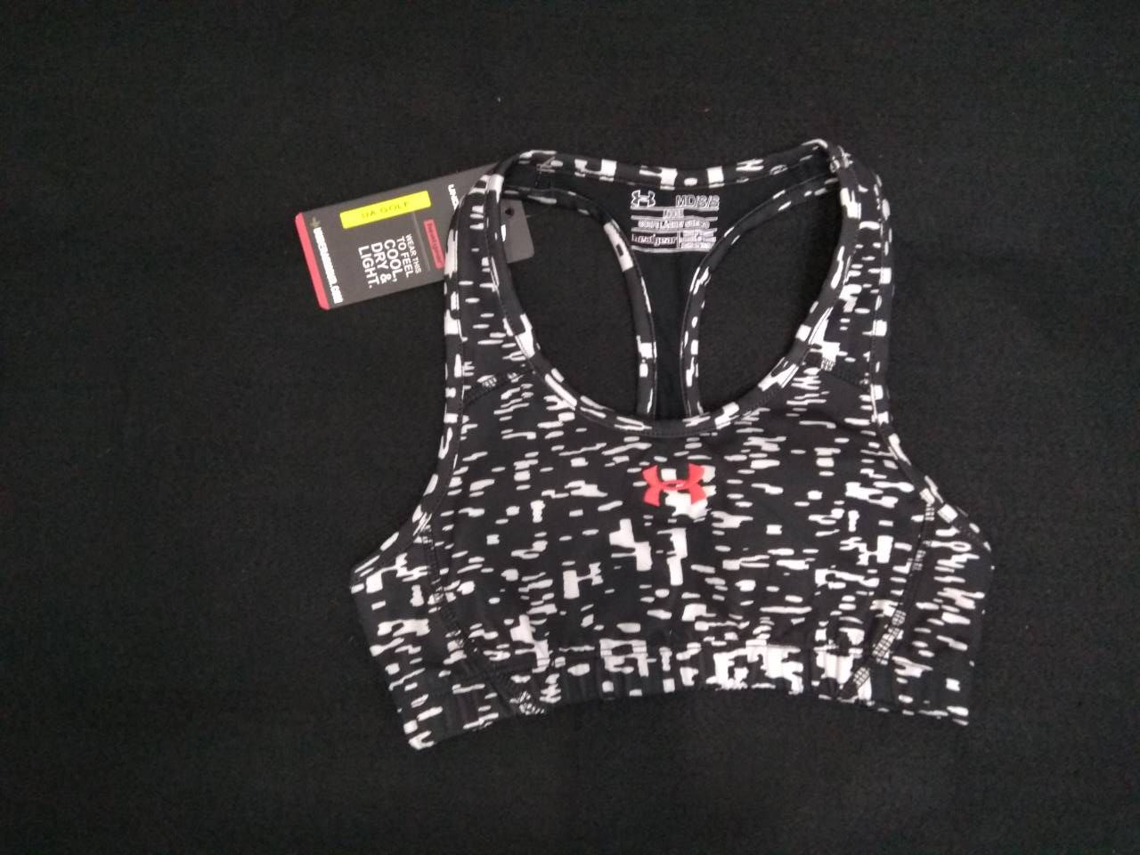 Áo Gym Under Armour đen phối họa tiết trắng