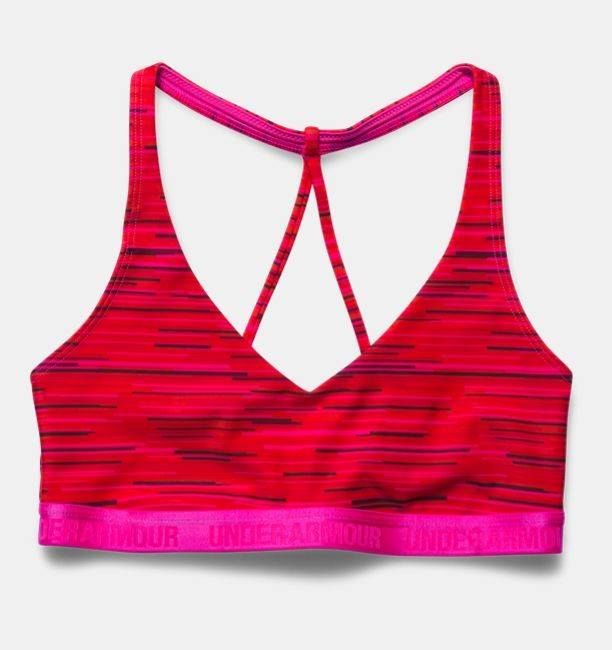 Áo ngực thể thao Under Armour - Printed Low-Impact Pink