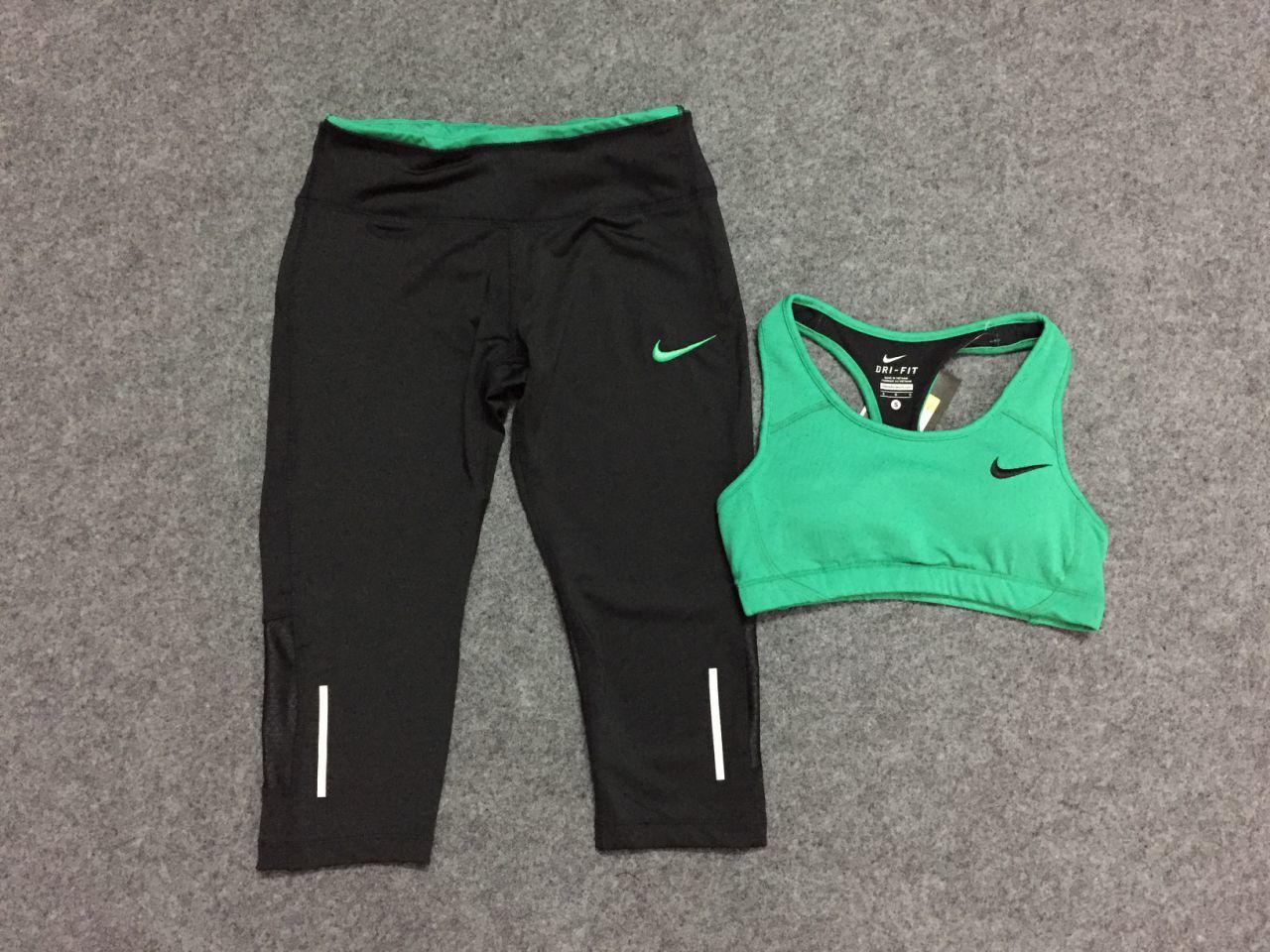 Đồ Gym Set Nike Xanh Lá Đậm