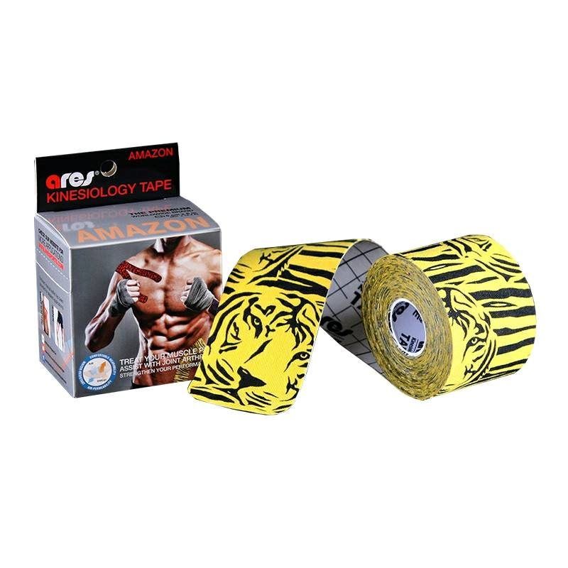 Băng Dán Cơ Ares Kinesiolgy Tape Amazon - Hoa Văn Hổ (Vàng)