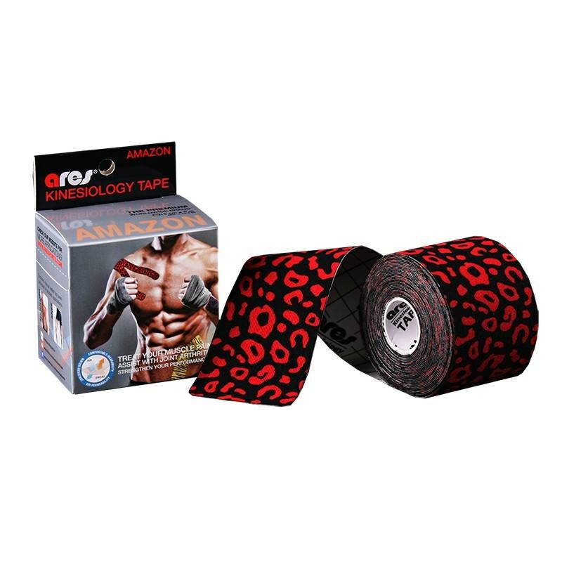 Băng Dán Cơ Ares Kinesiolgy Tape Amazon - Hoa Văn Da Báo (Đỏ)