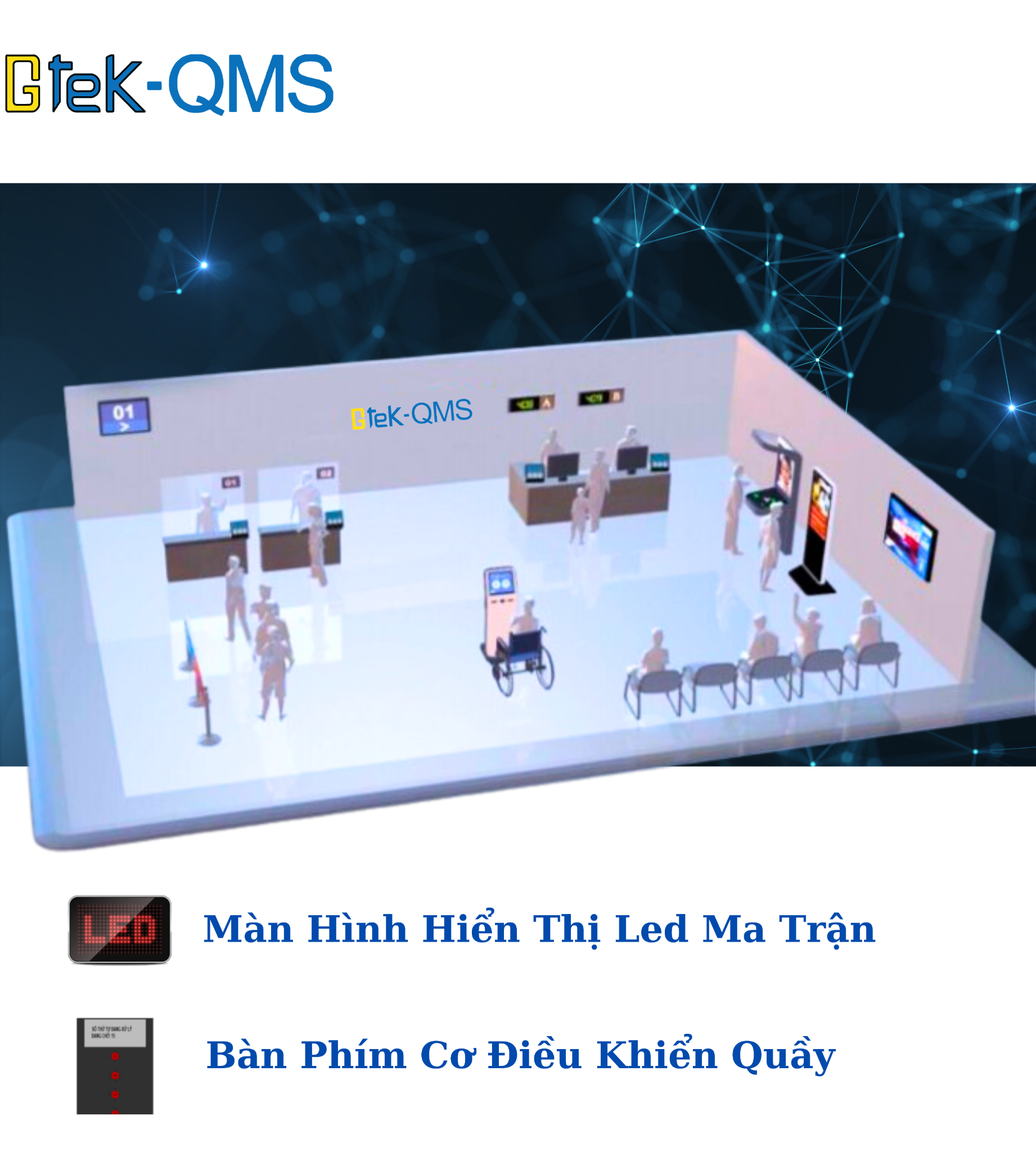  Hệ Thống Xếp Hàng Tự Động Gdtek QMS 