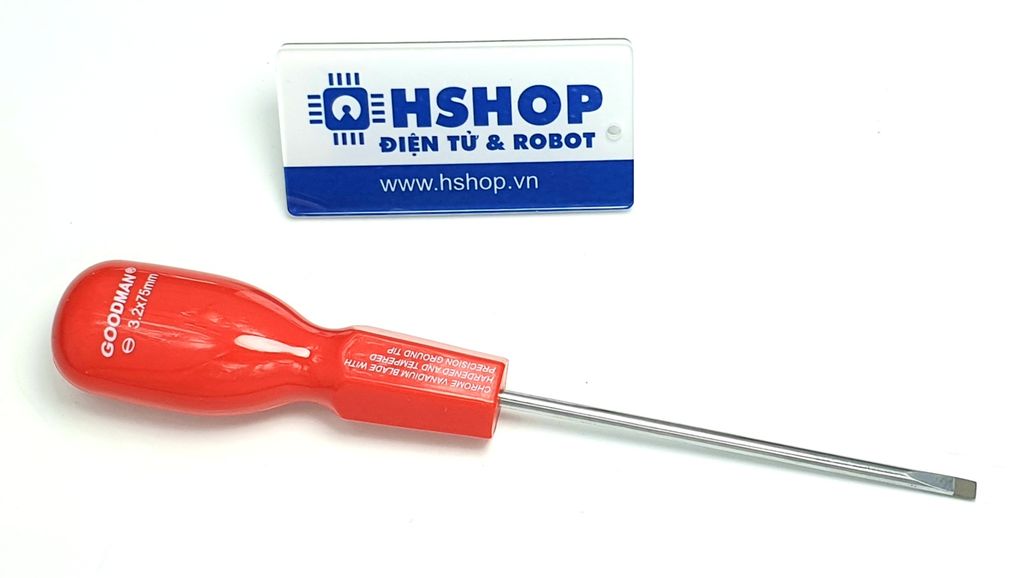 Tua vít đầu dẹt GOODMAN 3x75mm Flathead Screwdriver