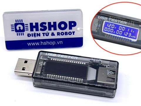 Đo kiểm tra dòng điện, điện áp đa năng USB Tester V3