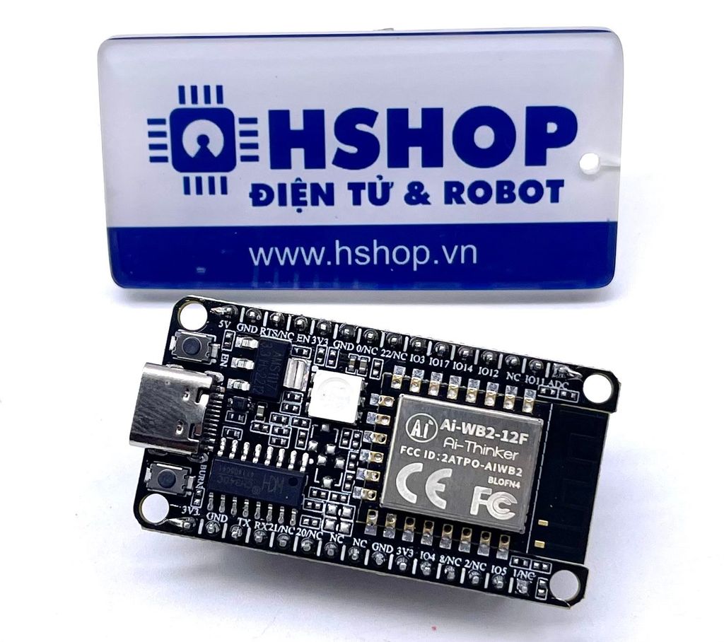 Mạch thu phát Wifi BLE 5.0 RISC-V SoC BL602 Ai-WB2-12F-Kit Development Board Ai-Thinker