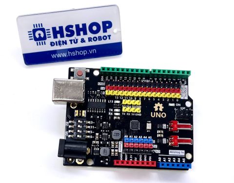 Mạch Uno Pro2M Black with 2 x DC Motor Driver (Arduino Uno Compatible)