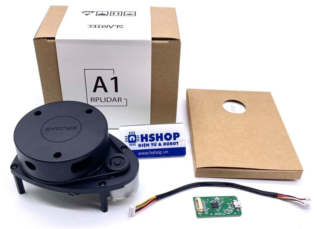 Cảm biến khoảng cách Lidar RPLIDAR A1M8 360° Laser Range Scanner – Hshop.vn