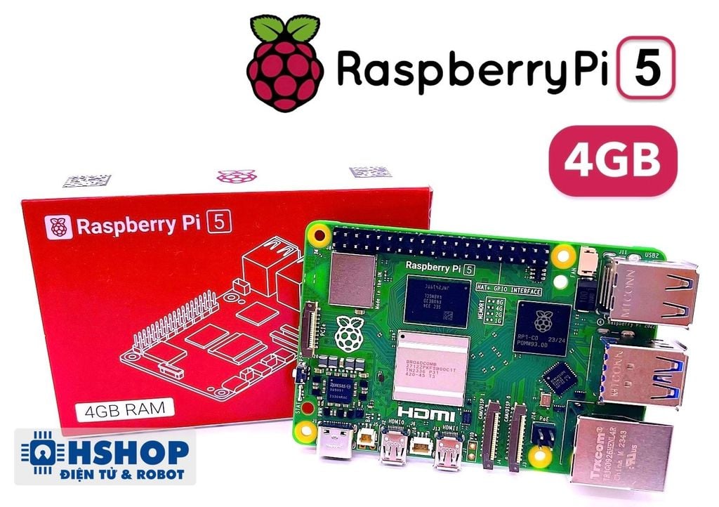 Máy tính Raspberry Pi 5 RAM 4GB (Made in UK)