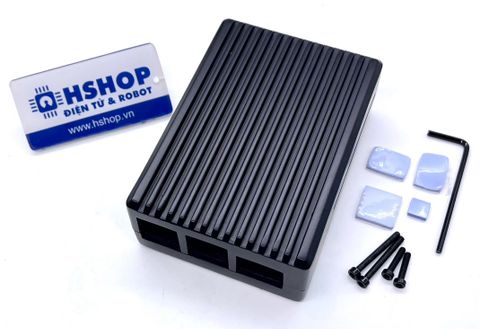 Vỏ nhôm nguyên khối Raspeberry Pi 4 Aluminium Heatsink Case (Passive Cooling, Silent)