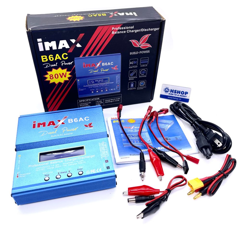 Bộ sạc cân bằng pin Lipo Battery Balance Charger IMAX B6AC 80W