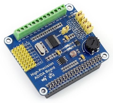 Mạch Waveshare Raspberry Pi High-Precision AD/DA Expansion Board