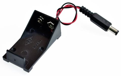 Đế pin 9V battery holder with DC plug