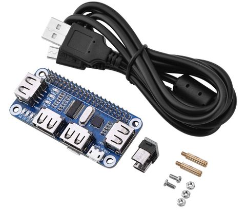 Mạch 4 Port USB HUB HAT for Raspberry Pi