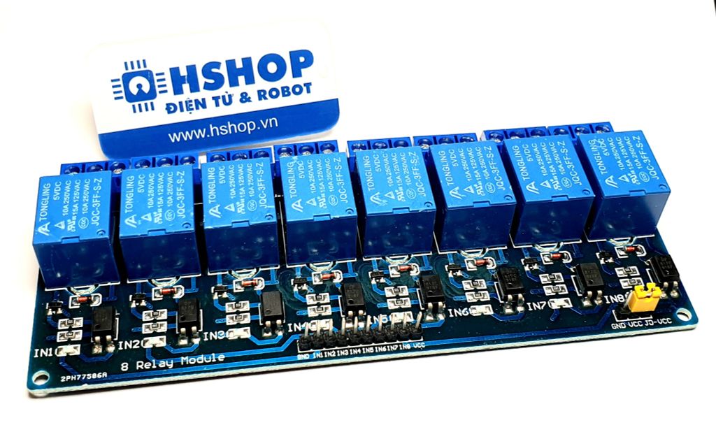 Mạch 8 Relay Opto cách ly 5VDC