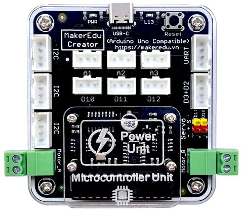 Mạch MakerEdu Creator, with 2 x DC Motor Driver (Arduino Uno Compatible)