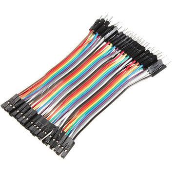 Dây Cắm Breadboard đực cái 10cm 40 sợi loại tốt (M-F Jumper Wire)