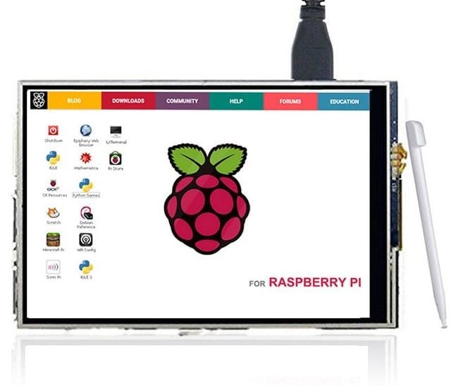Màn Hình LCD 3.5 inch Raspberry Pi Cảm Ứng Điện Trở