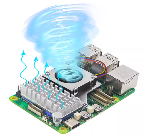 Tản nhiệt Raspberry Pi 5 Aluminium Heatsink & PWM Fan