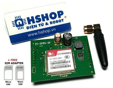 Mạch GSM GPRS SIM800DS tích hợp nguồn xung và IC đệm