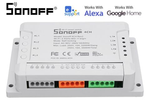Công tắc điều khiển từ xa Wifi Smart Switch Sonoff 4CH