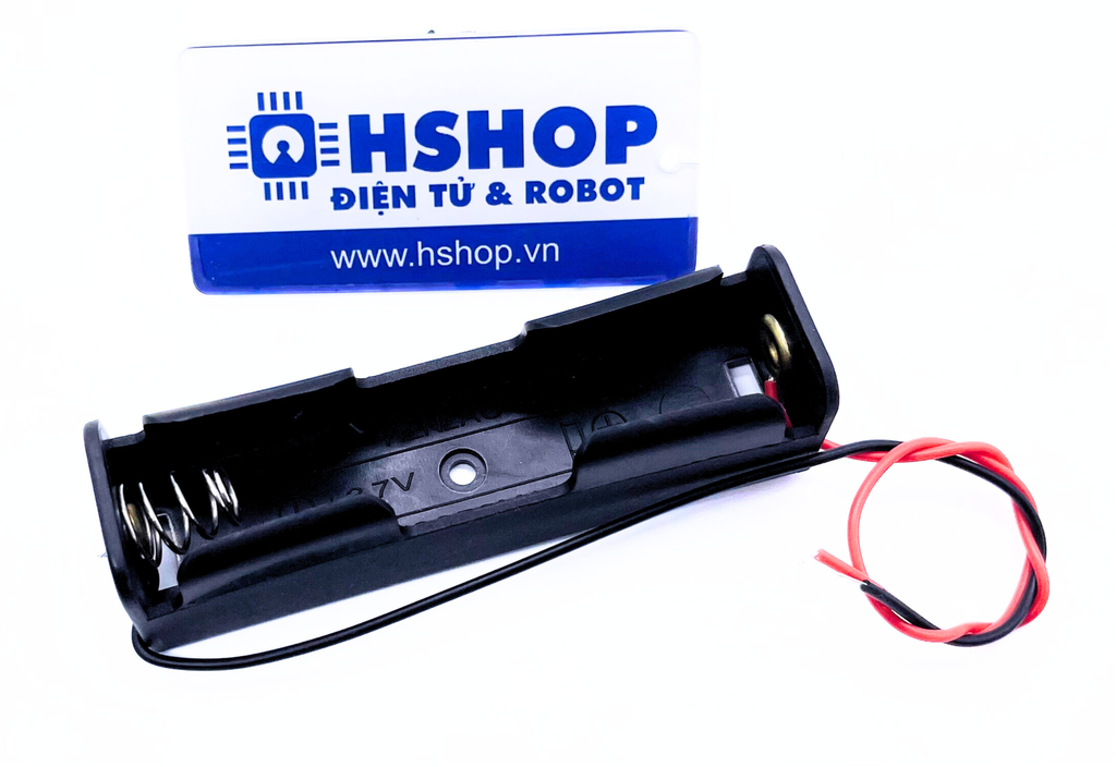 Hộp pin 1 X 18650 Battery Holder chấu lò xo ra dây