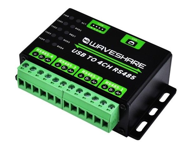 Bộ chuyển Waveshare Industrial USB TO 4Ch RS485 Converter, Multi Protection Circuits