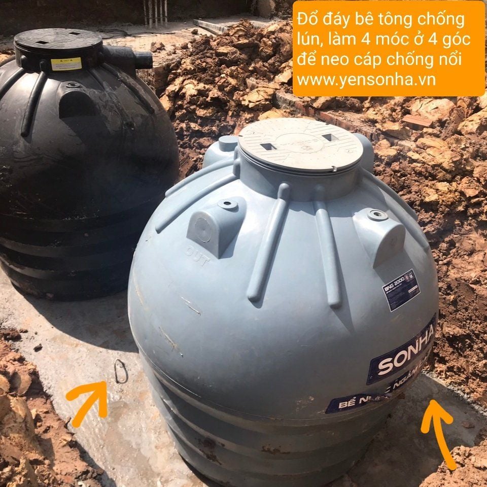 Bể ngầm nhựa Sơn Hà 2500 lít