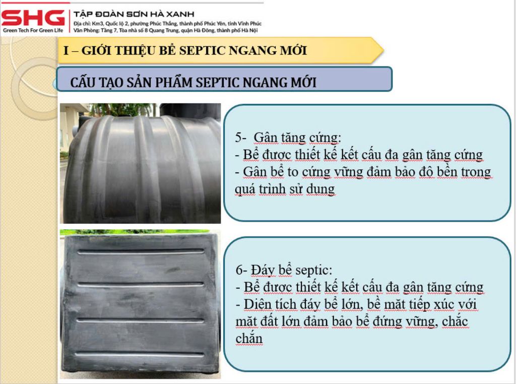 Bể phốt SHG 1600L ngang