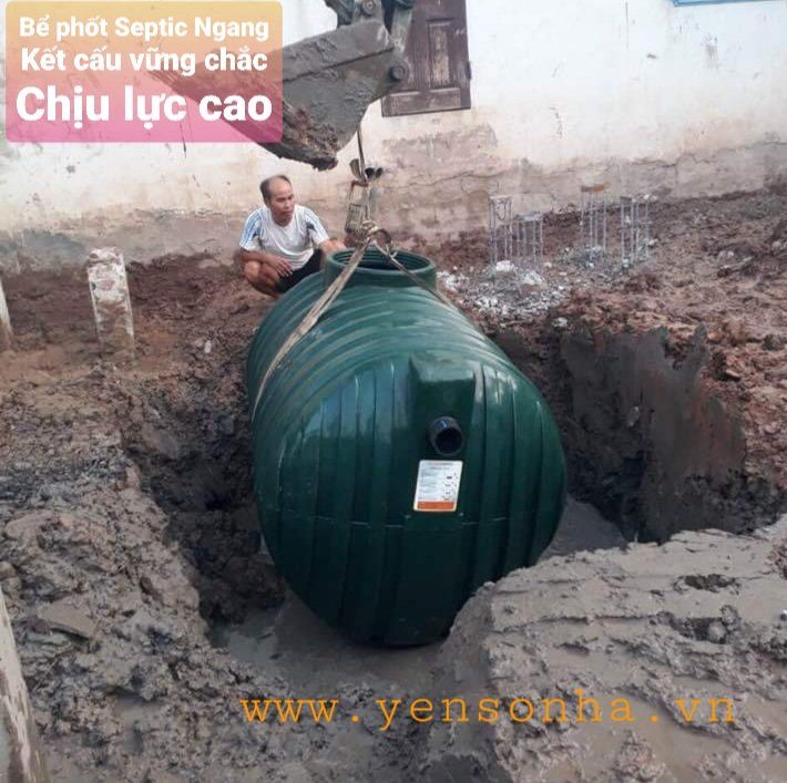 Bể phốt nhựa 1600L ngang